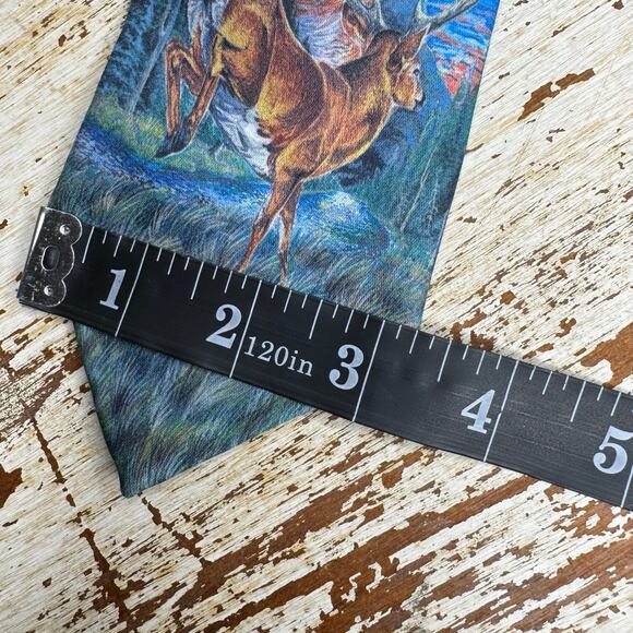 Ralph Marlin Deer Hunting Woods Vintage 1988 Neck Tie One Size - Picture 7 of 8